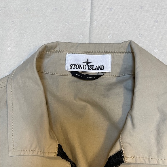 STONE ISLAND SUPIMA COTTON TWILL STRETCH-TC ZIP SHIRT JACKET size S NWOT - Picture 8 of 12